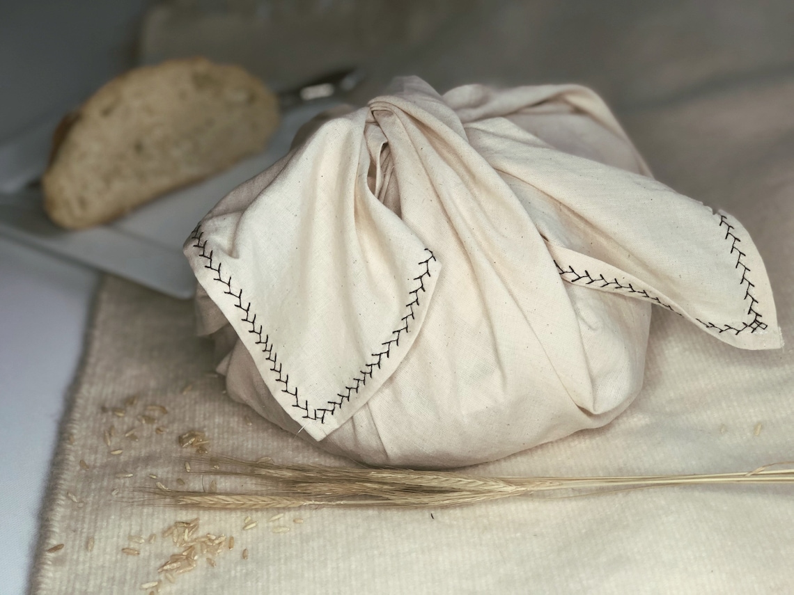 Cloth Bread Keeper Bread Bag Muslin Bread Wrappingzero Etsy