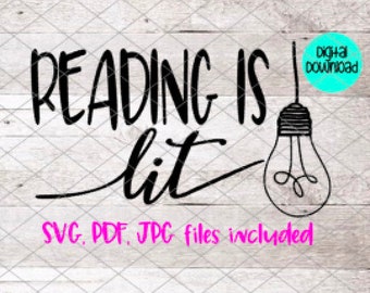 Download Reading svg | Etsy
