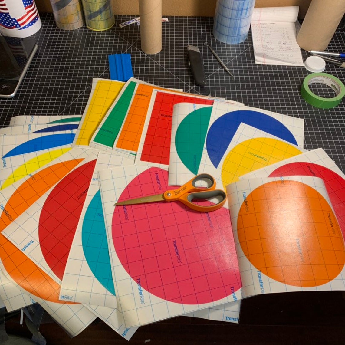 Dry erase circles set of 6. Choose your size shape & Etsy