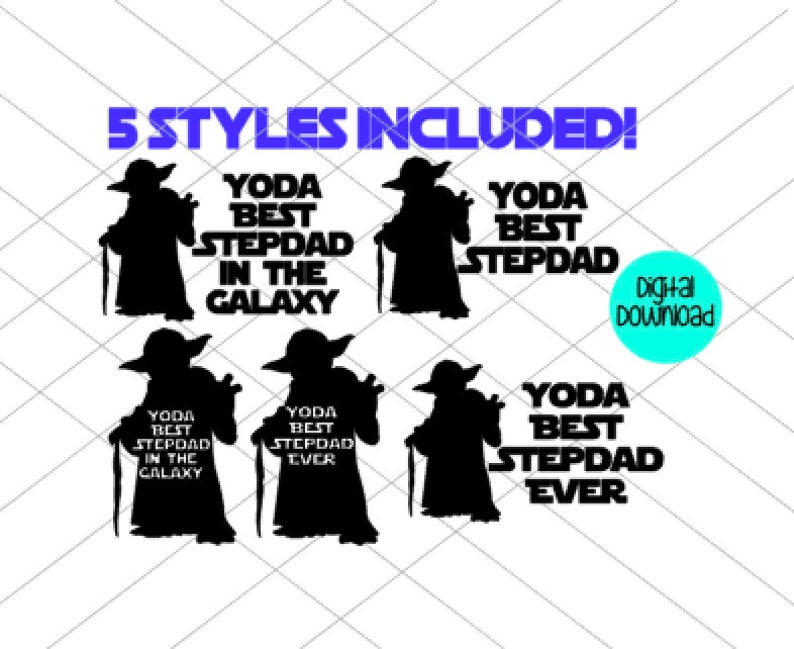 Download Yoda best stepdad SVG digital file fathers day svg star wars | Etsy