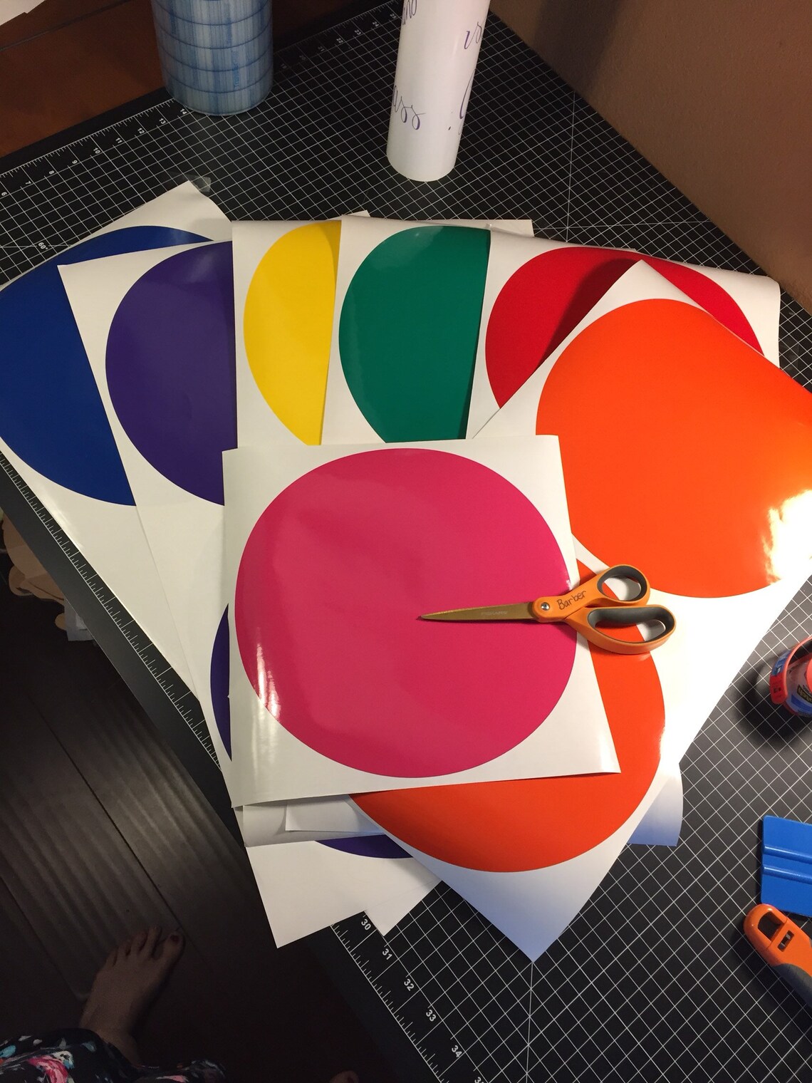 Dry erase circles set of 6. Choose your size shape & | Etsy