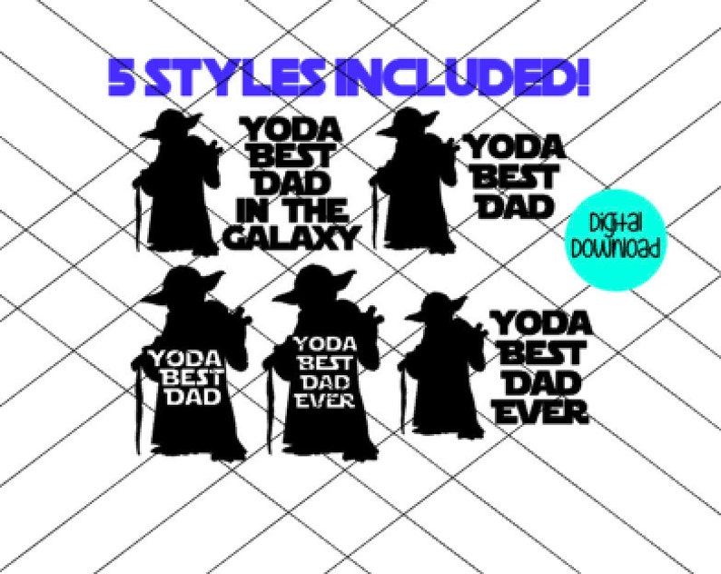 Download Yoda best dad SVG digital file father day svg star wars dad | Etsy