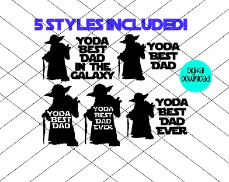 Download Yoda best dad SVG digital file father day svg star wars dad | Etsy