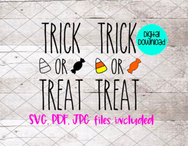 Download Trick or Treat Rae Dunn inspired SVG JPG PDF halloween svg ...