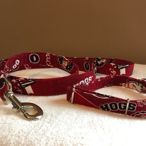 Arkansas “HOGS” Dog Collar and/or Dog Leash**** save on 2 when you purchase both at once