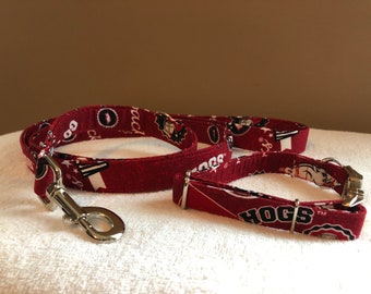 Arkansas “HOGS” Dog Collar and/or Dog Leash**** save on 2 when you purchase both at once
