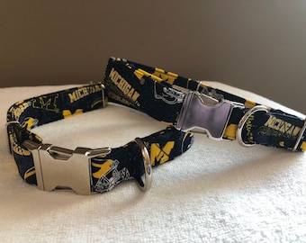University of Michigan “Wolverines” Dog Collar