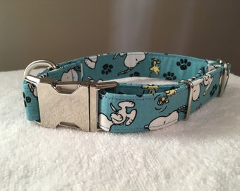 SNOOPY and Woodstock  “Man’s best friend” dog collar or 5 foot leash **save when you purchase both!