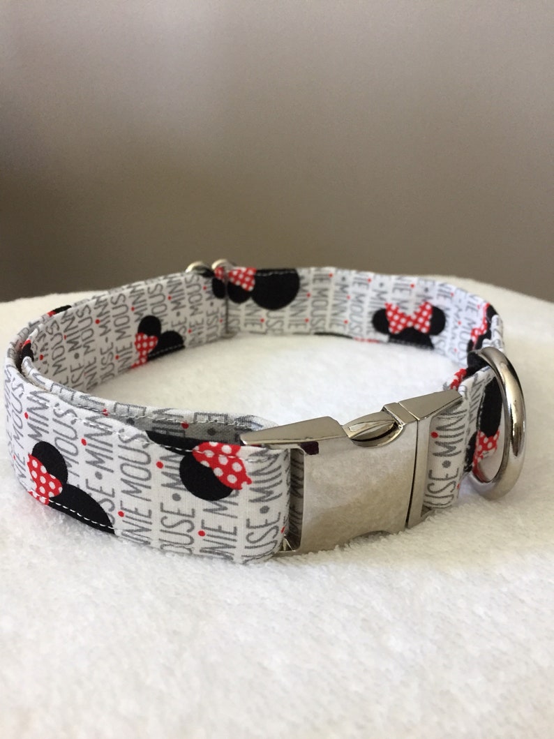 Disney Minnie Mouse Dog Collar Etsy