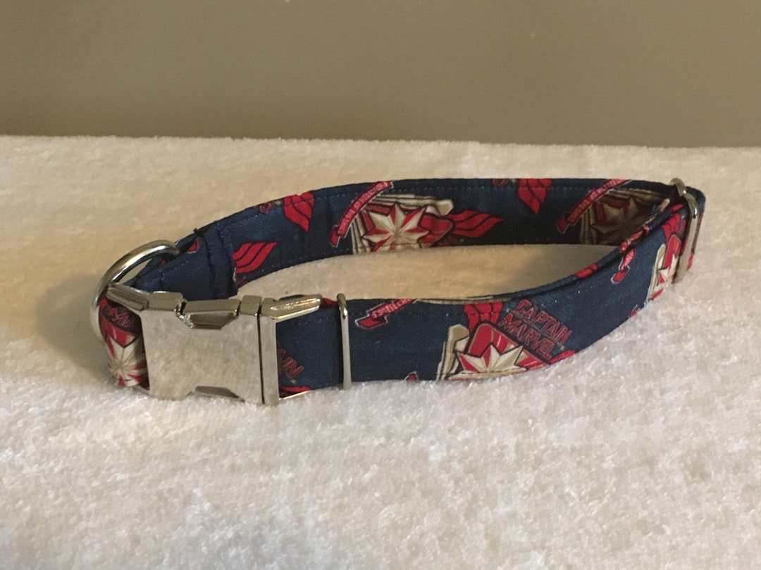 Captain Marvel Dog Collar And/or Dog Leash Save on 2 When Etsy