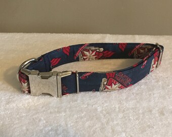 Captain Marvel Dog Collar and/or Dog Leash**** save on 2 when you purchase both at once