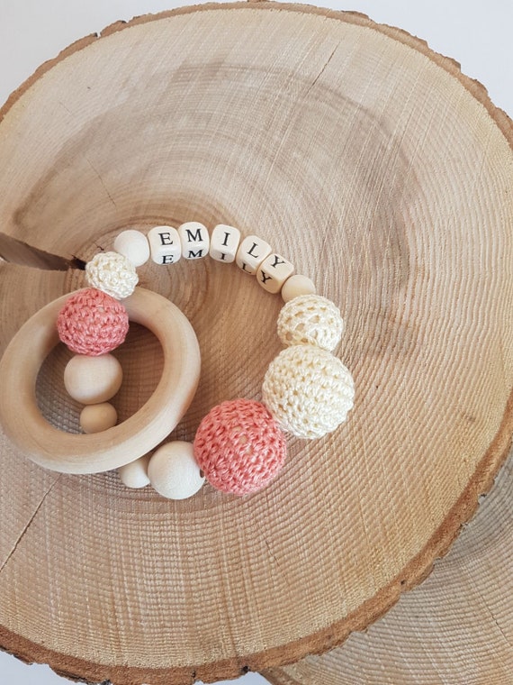 personalised wooden teether