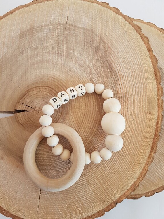 personalised wooden teether