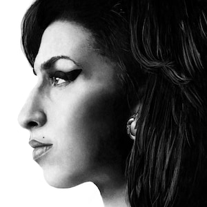 Amy Winehouse, music, amy, portrait, singer, tribute, black and white, icon