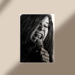 Janis Joplin, A4 print, blues, janis, music, icon, legend, portrait, Joplin