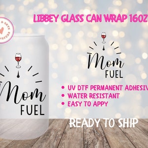Words of Inspiration UV DTF Cup Wrap for 16 oz Glass Can, Ready to Ship and  Ready to Apply!