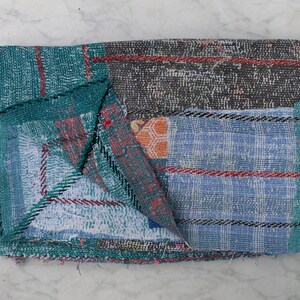 Seltene Vintage Kantha Quilt, antike seltene Quilt, Kantha werfen, Vintage indische Bettwäsche, handgemachte recycelte Sari Quilt werfen, Boho Chic Dekor