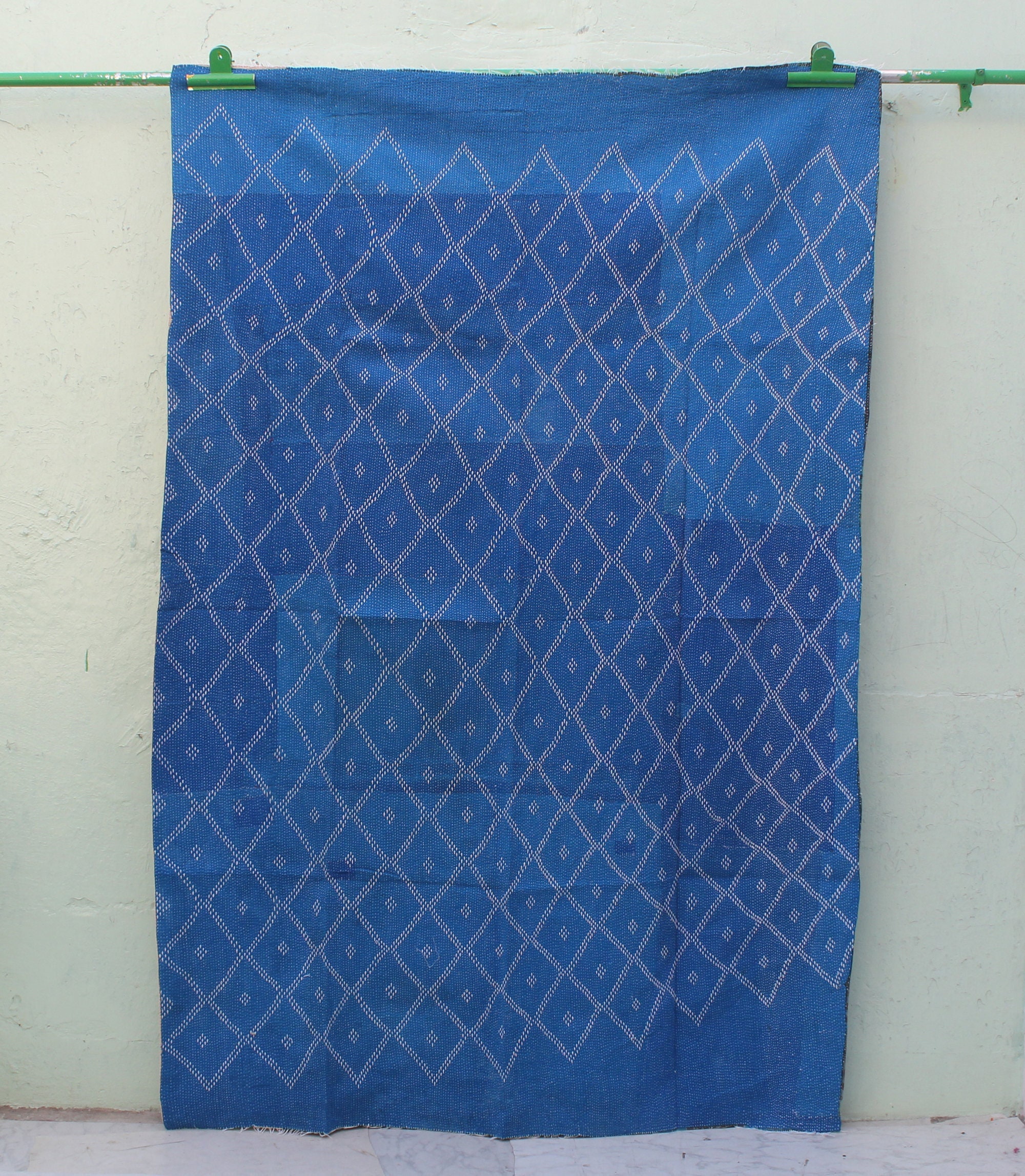 Awesome Looking Vintage Quilt Cotton Kantha Wall Hanging Bed - Etsy