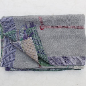 Natürliche handgefärbte Vintage Kantha Quilt Kantha Bettdecke, Boho Kantha Werfen, Kantha Decke Wohnkultur Ralli Old Gudari