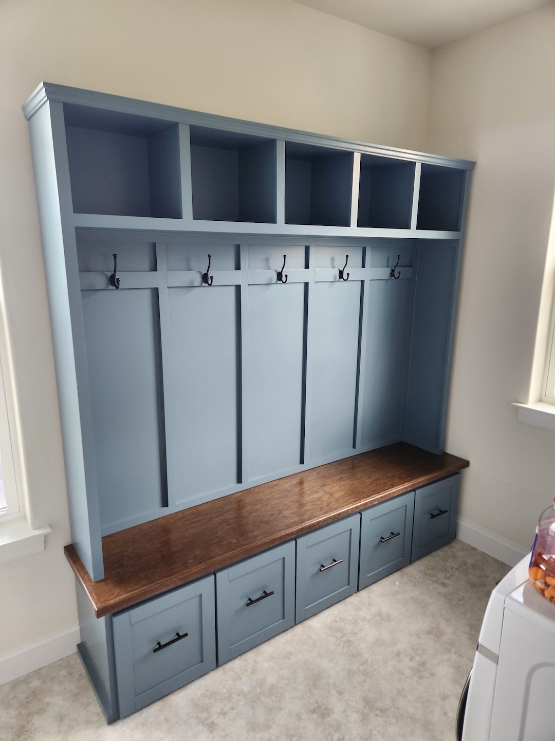 Farmhouse Halltree With Drawers Mudroom Entryway Bench Customizable Layout and Color Etsy