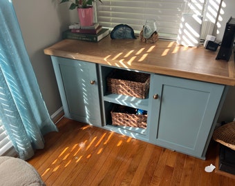 study table organizer Console table || Media table || tv stand // Entryway storage || handmade || entertainment unit