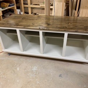 Entryway bench Farmhouse Mudroom Bench Shoe storage Bench with storage image 3