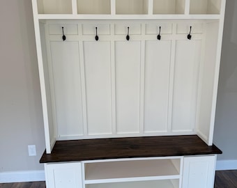 Colorado Springs Hall Tree: Entryway Bench with Storage & Hooks