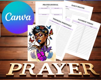 Editable Prayer Journal Template | Christian Women, Bible Study (Digital Download)
