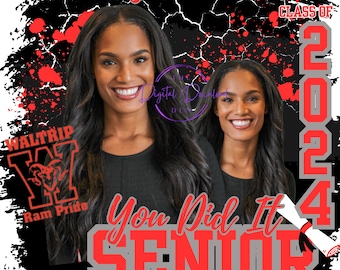 Editable Graduation Announcement, Class of 2024 (Digital Download)
