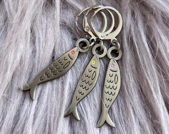 Sardine Enamel Stitch Markers - Set of 3