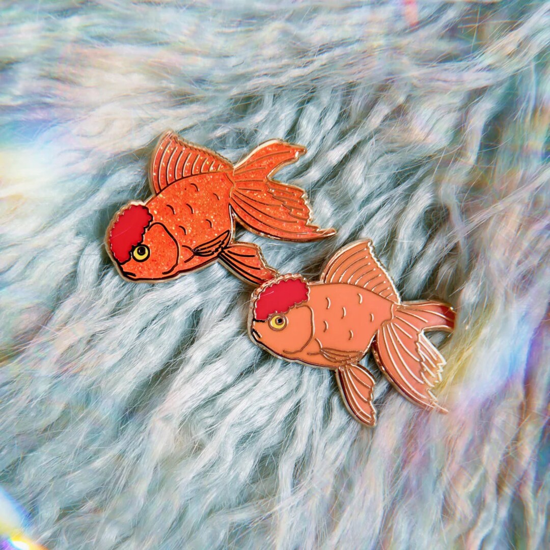 Oranda Goldfish Enamel Pin - Etsy