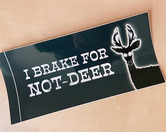 Freno por no-ciervo pegatina para parachoques
