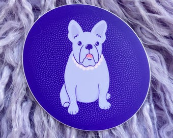 Sticker bouledogue en vinyle