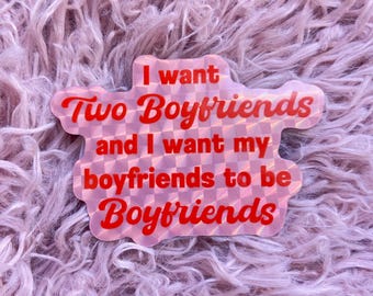 Sticker vinyle prisme holographique Two Boyfriends