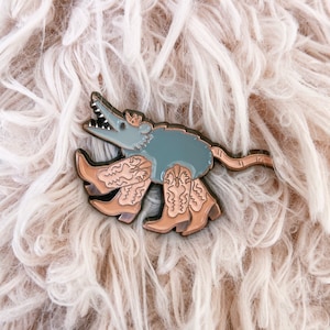 Cowboy Opossum Enamel Pin