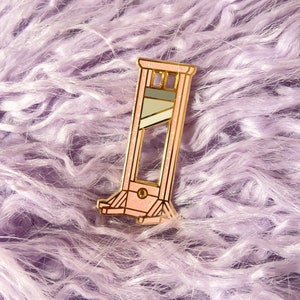 Pink Glitter Guillotine Enamel Pin