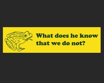 SEGUNDOS - Pegatina para parachoques de la Rana Sabia - PROBLEMAS DE DESGASTE