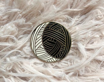 Knitting Moon Enamel Pin