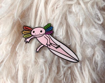 Pride Axolotl Enamel Pins (Six Variants!)