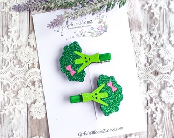 Brokkoli Haarspangen | Handmade Pflanzlich Haarschmuck