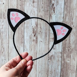 Cat Ears Headband, Kitty ears Kawaii, Cat Ears Headband, Black Kitty Ear Hairband, Cute Costume Accessory, Halloween Party, Cat Lover Gift