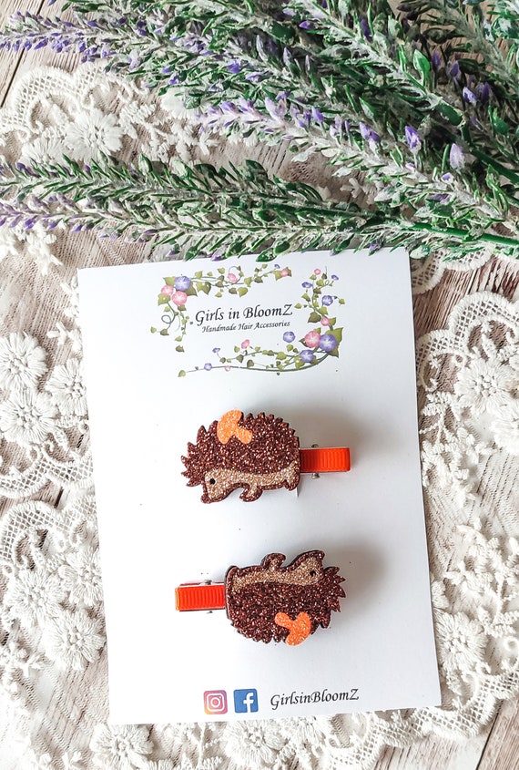 Barrette à Cheveux Vintage Hérissons – Métal Signé DAM – Occasion Bon état