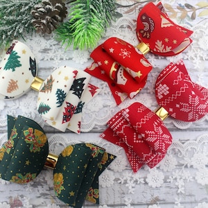 Große Weihnachtshaarschleife/Mädchen Weihnachten Haarschleife/Weihnachtsstirnband/Rote Weihnachtshaarschleife/Grüne Haarschleife/Nordische Weihnachtshaarschleife