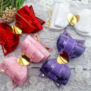 Velvet Heart Hair Bow: Girls Valentine&#39;s Day Clip or Headband