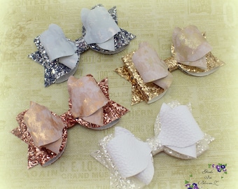 Glitter Hair Bow: Sparkly Baby & Toddler Clip or Headband