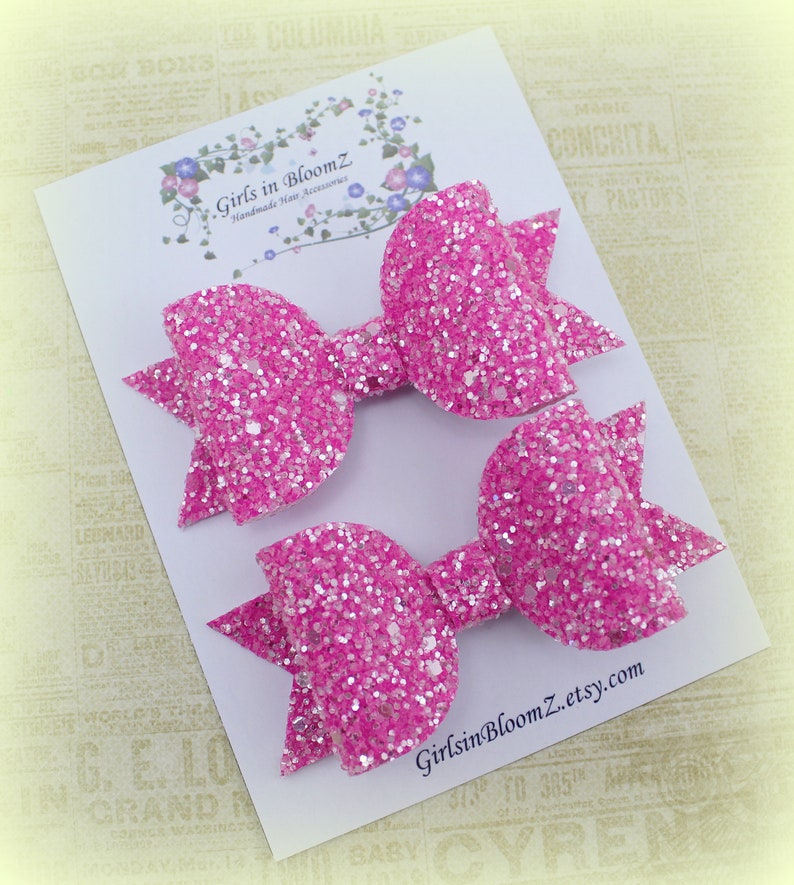 Cute Small Hair Clips/pigtail Hair Clips/glitter Small Etsy