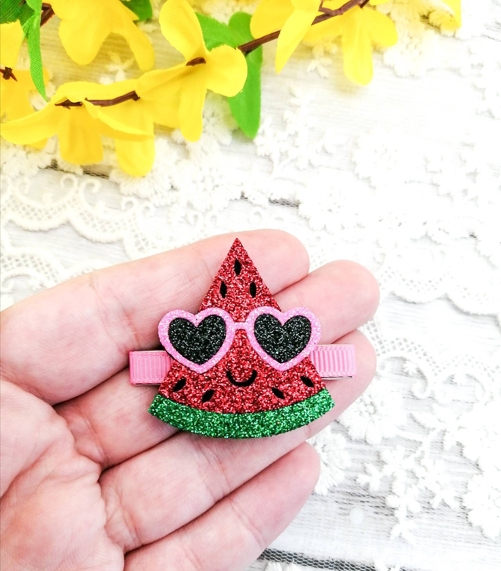Obst-Haarnadeln Set – Erdbeere, Wassermelone, Zitrone & Mehr – Süßer Haarschmuck