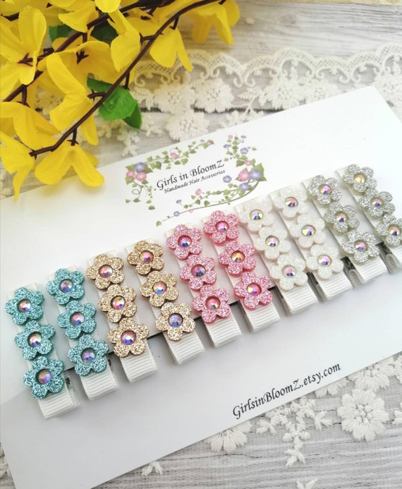 Flower Hair Clips girl s Small Hair Clips spring Hair Clips