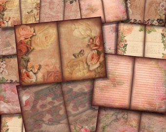 Digital Printable 42 pages! "Vintage Ink" Junk Journal kit; Scrapbooking, Card Making, Folios, All Paper, Vintage & Shabby Chic Crafts