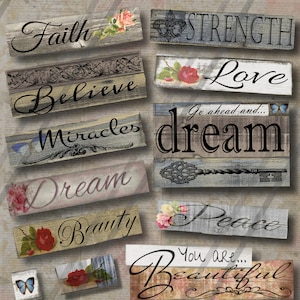 Digital Kit "Inspirational Woods" for Journals, Scrapbooking, Card Making, Folios, altered art, multimedia, embellishments for your project